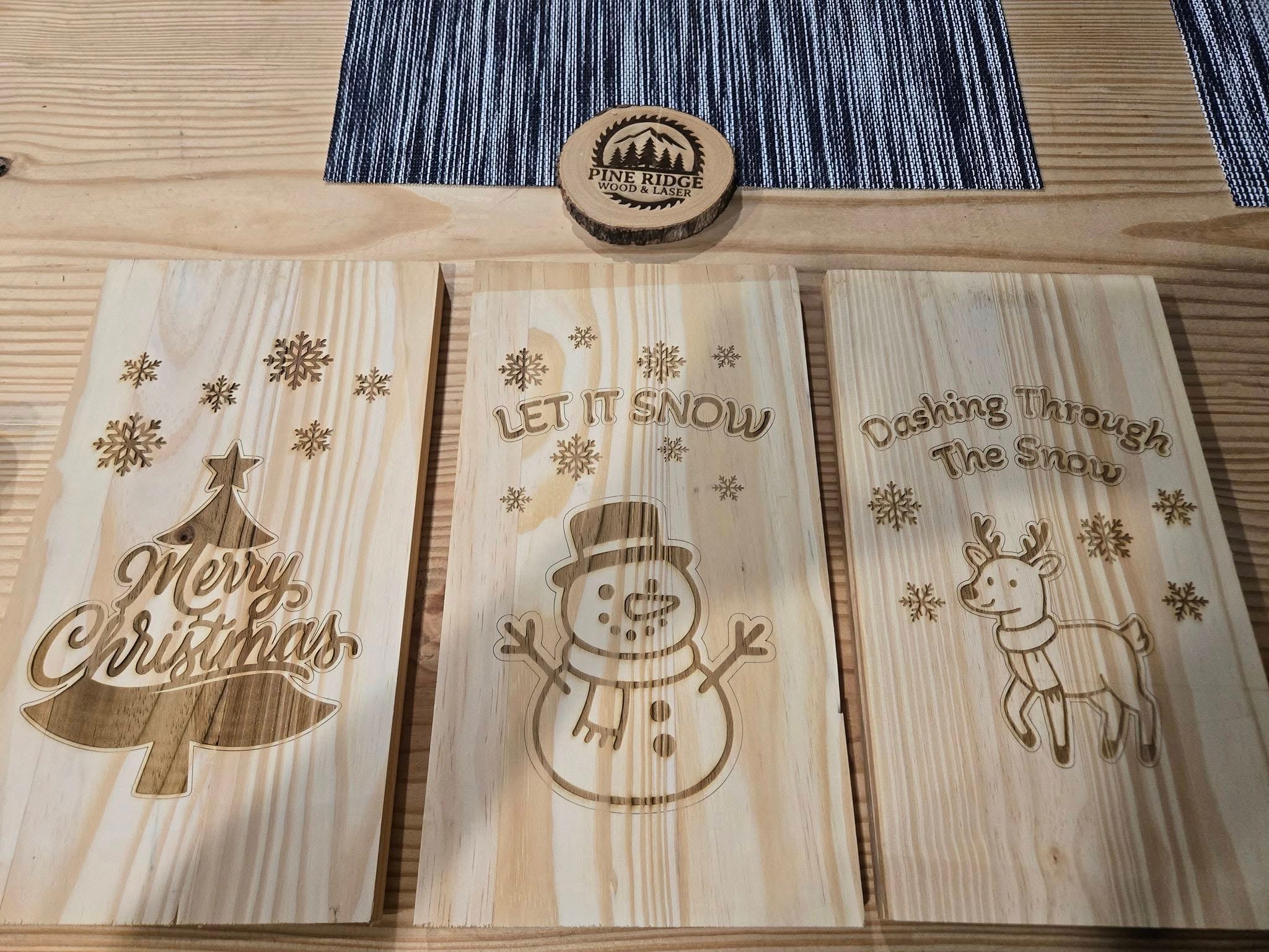 Engraved Pine Board for Decor