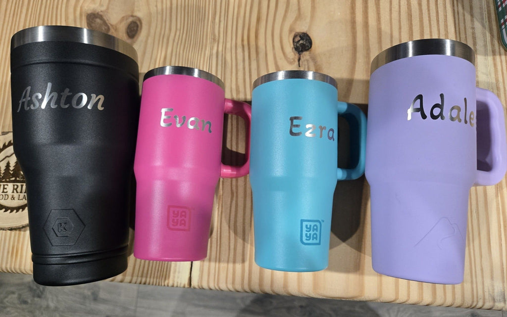 Custom Tumbler Engraving for Customer-Provided Tumblers