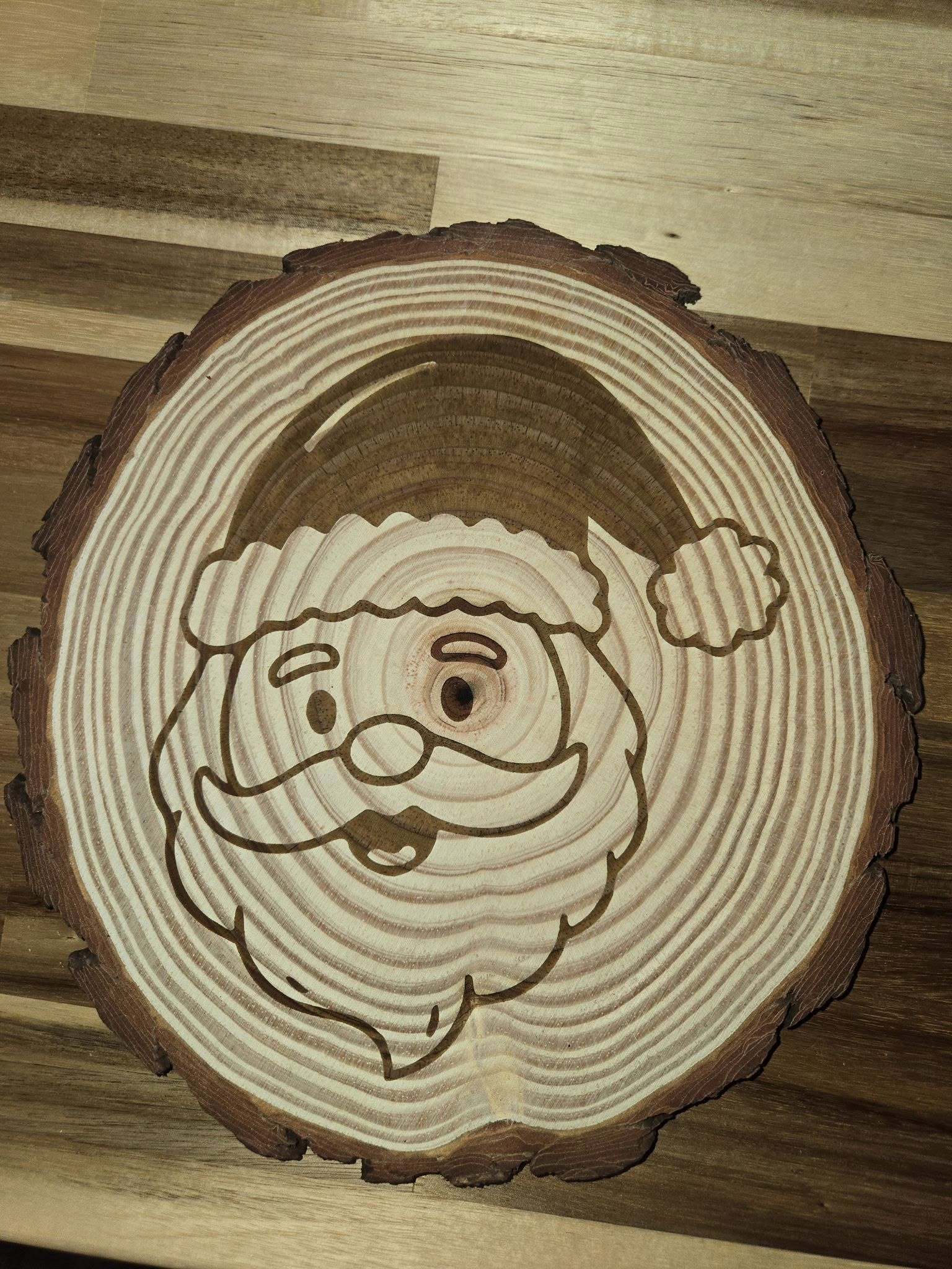 Engraved Live Edge Wood