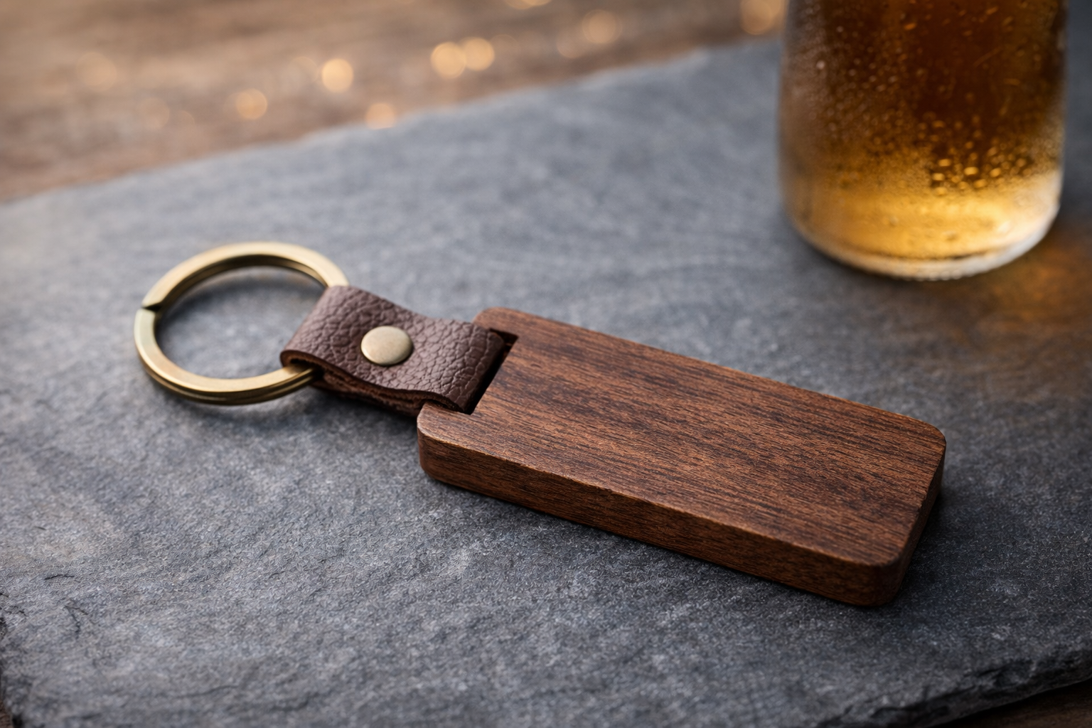 Engraved Wooden Keychain